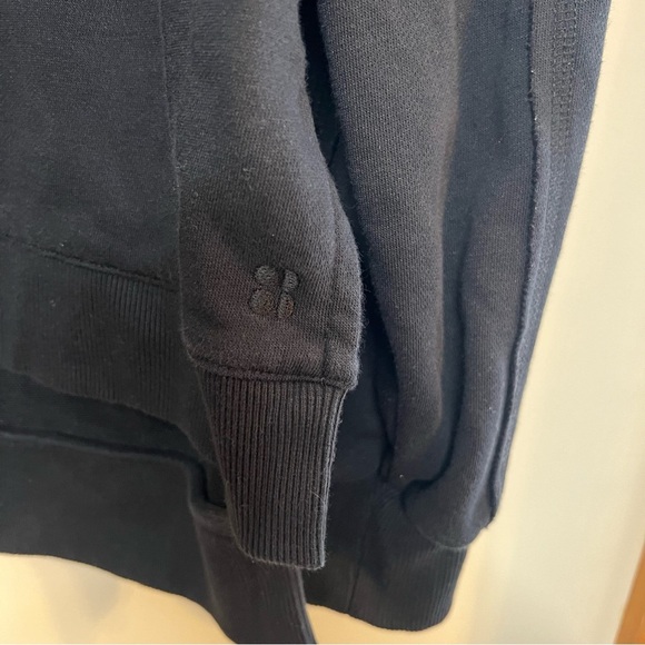 SWEATY BETTY Oversized Drop Shoulder Revive Hoodie Sweatshirt Black 8/M - Picture 4 of 14